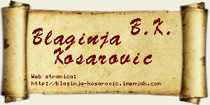 Blaginja Košarović vizit kartica
